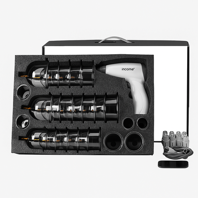 סט כוסות רוח מקצועי עם משאבת וואקום חשמלית